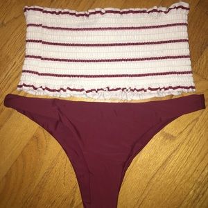 Strapless bikini swimsuit